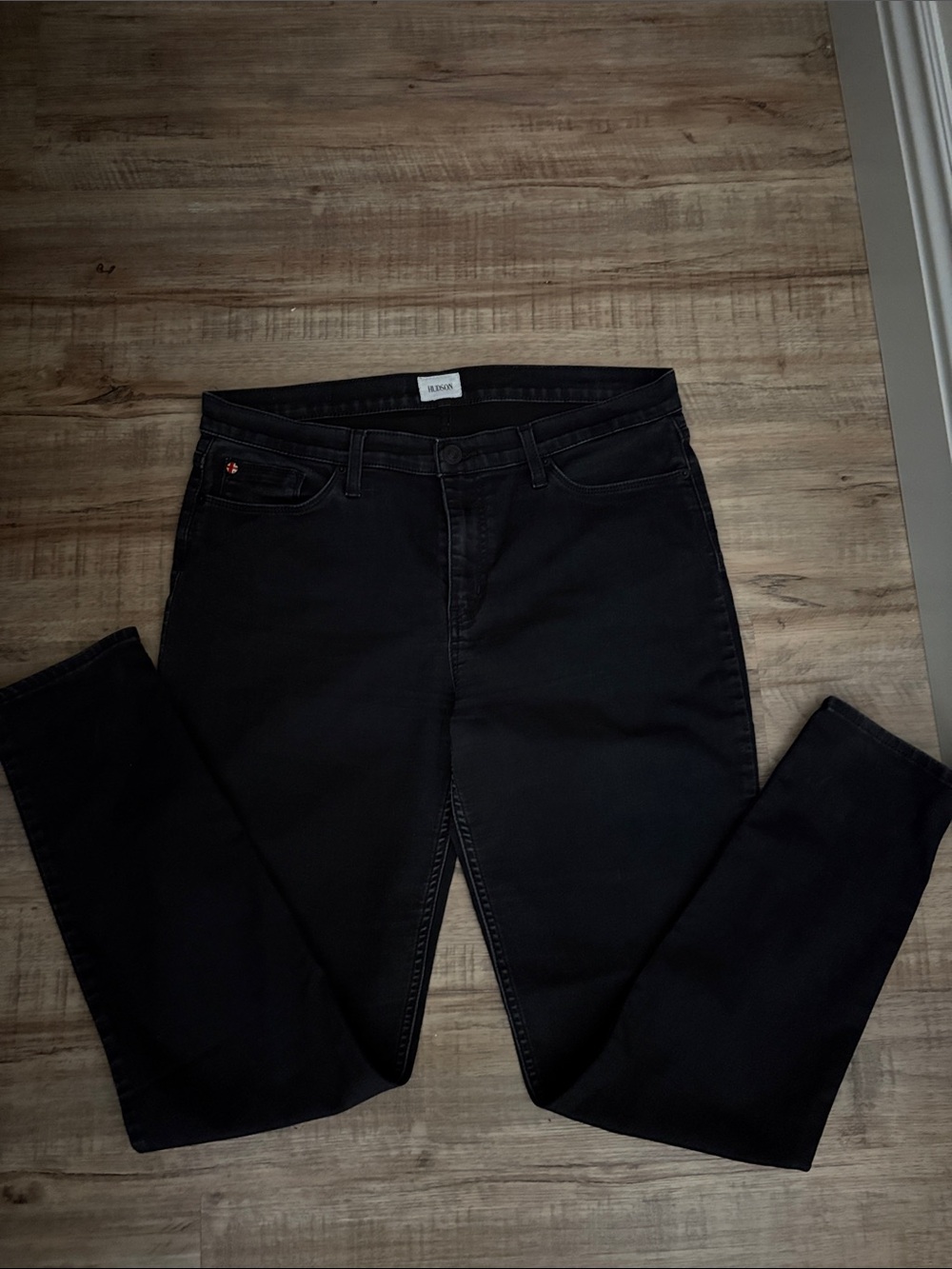 Hudson Black High-Rise Slim Jeans